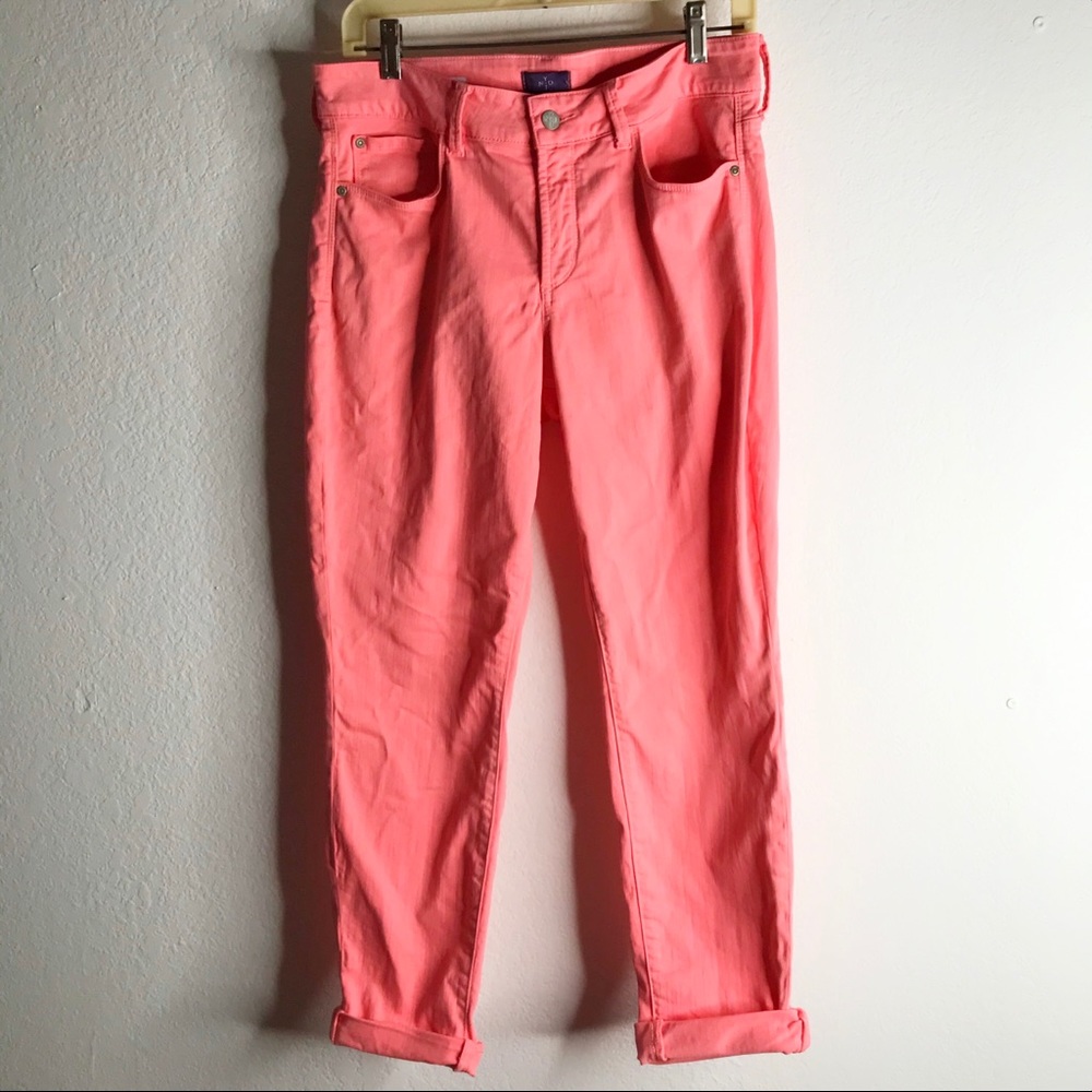 NYDJ Alina Convertible Ankle Size 8 Pink High Rise